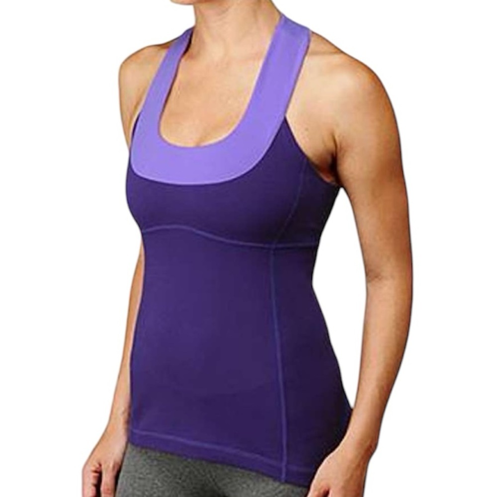 LULULEMON Scoop Neck Tank Top Purple Racerback Yoga Yogi Activewear Size 10 - Picture 2 of 10